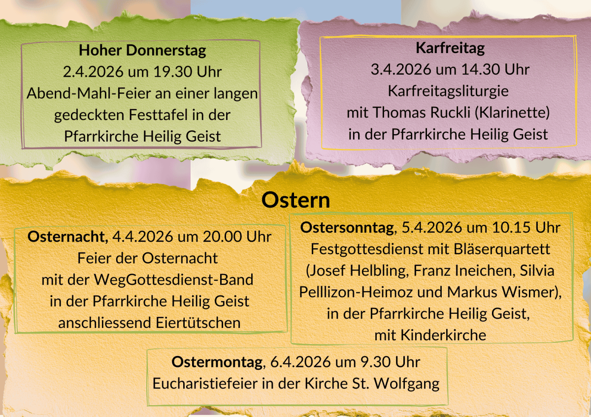 Ostern 2026: Hoher Donnerstag bis Ostermontag